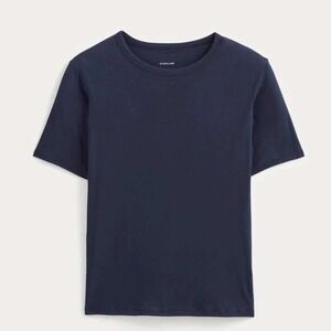 Everlane Air Crew Tee Navy Colorblock Medium New With Tags